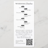 White Modern  Wedding Timeline and Party QR Code プログラム (裏面)