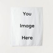 White Modern  Your Image Here  タペストリー (正面)