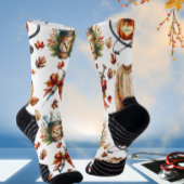 White Monogram Nurse Autumn Essentials Crew Socks ソックス
