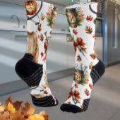 White Monogram Nurse Autumn Essentials Crew Socks ソックス