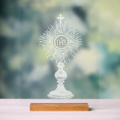white monstrance design catholic home decor アクリルサイン (ニュートラル)