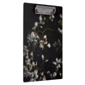 White moody flowers on dark background クリップボード (右)