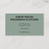 White Mountains and Trees Ecotourism Wilderness 名刺 (裏面)