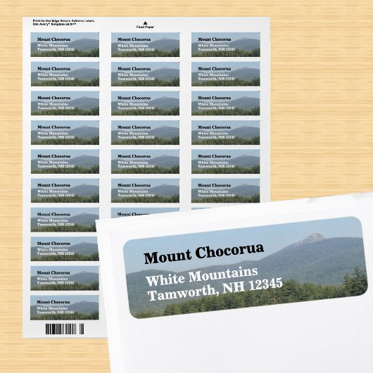 White Mountains New Hampshire Return Address ラベル