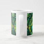 White mug featuring a vibrant, intricate pattern  ジャンボコーヒーマグカップ (裏面)