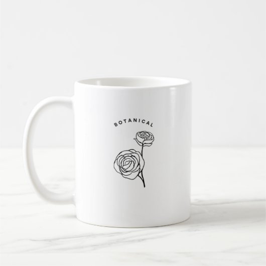 White Mug Handmade Design | Aesthetic Coffee Cup コーヒーマグカップ (左)