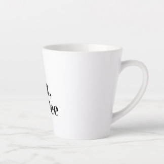 White mug With desing カフェラテマグ