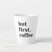 White mug With desing カフェラテマグ (正面)