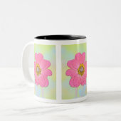White Mug With Flowers ツートーンマグカップ (正面左)