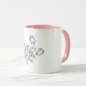 White Mug with Handmade Design マグカップ (正面右)