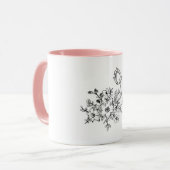 White Mug with Handmade Design マグカップ (正面左)