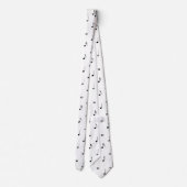 White Music Note Dots Tie ネクタイ (裏面)