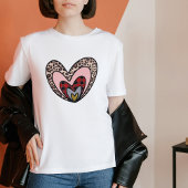 White Nested Hearts T-Shirt – Valentine Tee トライブレンドＴシャツ