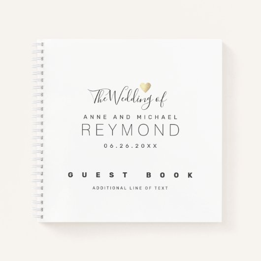 White Notebook as a'結婚's Guestbook ノートブック (正面)