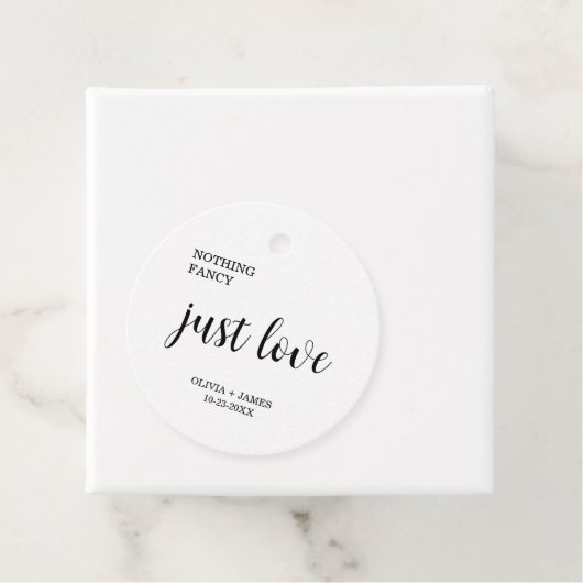 White Nothing Fancy Just Love Wedding   フェイバータグ (インサイチュ)