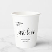 White Nothing Fancy Just Love Wedding  紙コップ (正面)