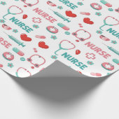 White Nurse Life Seamless Pattern (1) ラッピングペーパー (角)