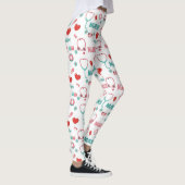 White Nurse Life Seamless Pattern (1) レギンス (右)