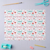 White Nurse Life Seamless Pattern (1) 薄葉紙 (クラフト)