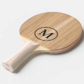 White Oak Wood Monogram 卓球ラケット (正面アングル)