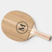 White Oak Wood Monogram 卓球ラケット (横)