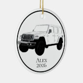 White Off-Road Utility Vehicle 7 slot grille セラミックオーナメント (右)