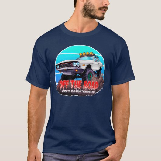 White Offroad Car with quote friend funny Tシャツ (正面)