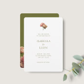 White & Olive | Blush Rose Wedding Invitation 招待状