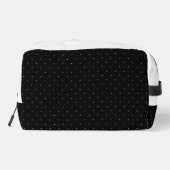 White On Black Laurel Monogram Polka Dot Pattern ドップキット (裏面)