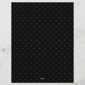 White On Black Laurel Monogram Polka Dot Pattern レターヘッド (裏面)