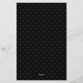 White On Black Laurel Monogram Polka Dot Pattern 便箋 (裏面)