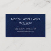 White on Black Signature Event Planner Adaptable 名刺 (裏面)