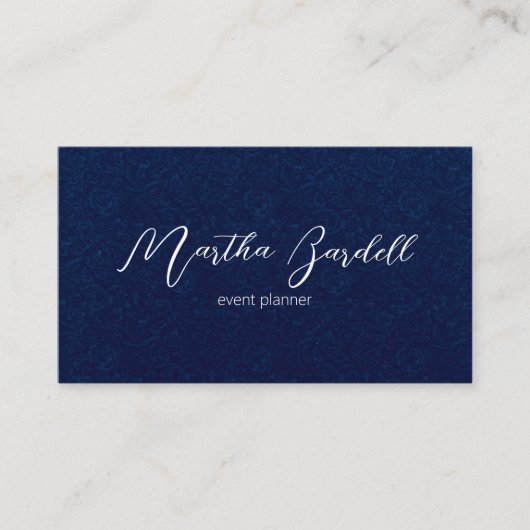 White on Black Signature Event Planner Adaptable 名刺 (正面)