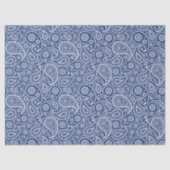 White on blue vintage paisley pattern 薄葉紙 (正面)