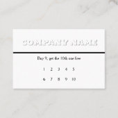 White on White Generic Loyalty Rewards 名刺 (正面)