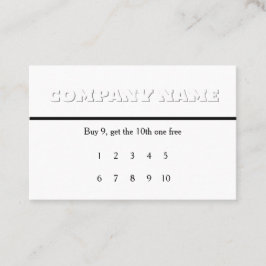 White on White Generic Loyalty Rewards 名刺