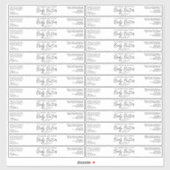 White or Clear Body Butter Jar Label 1" x 7" シール (シート)