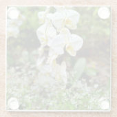 White Orchid ガラスコースター (裏面)