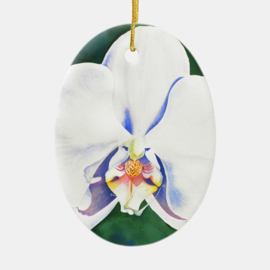 White Orchid セラミックオーナメント (正面)