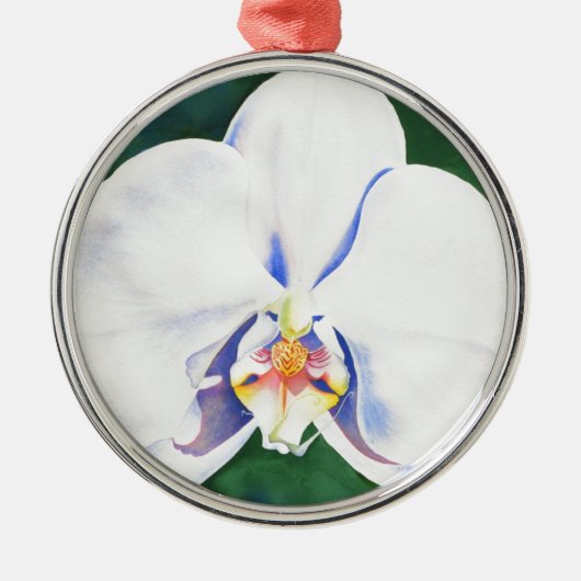 White Orchid メタルオーナメント (正面)