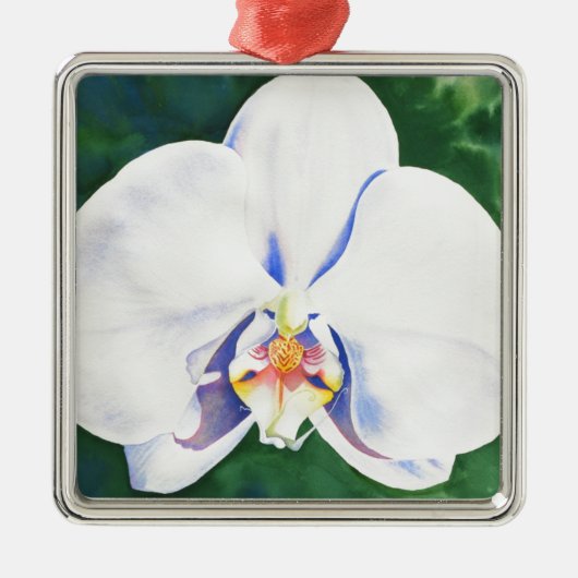 White Orchid メタルオーナメント (正面)