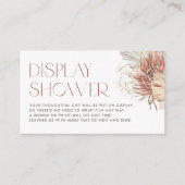 White Orchid and Palm Leaves Boho Display Shower エンクロージャーカード (正面)