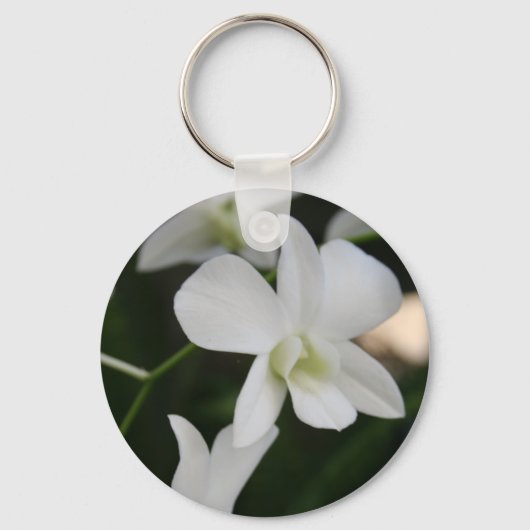 White Orchid Keychain キーホルダー (正面)