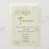 White Orchid & Vine Baptism  招待状 (正面/裏面)