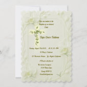 White Orchid & Vine Baptism  招待状 (正面)