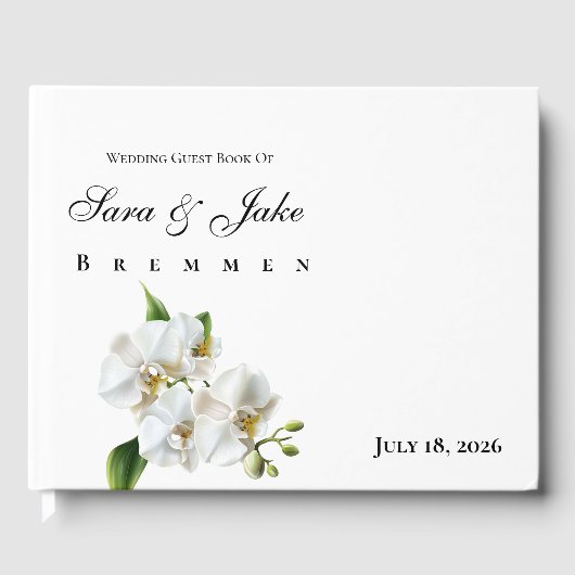 White Orchid Wedding ゲストブック (正面)