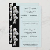 White Orchids RSVP 招待状 (正面/裏面)