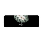 White Orchids Tropical Wedding Cigar Band ラベル (正面)