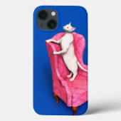 White oriental cat Case-Mate iPhone case iPhoneケース (裏面)