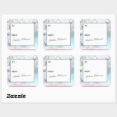 White Ornaments Christmas Gift Label スクエアシール (シート)